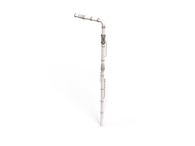 Industrial Stainless Steel Measuring Rod With Curved Top And Calibration Marks 3d model