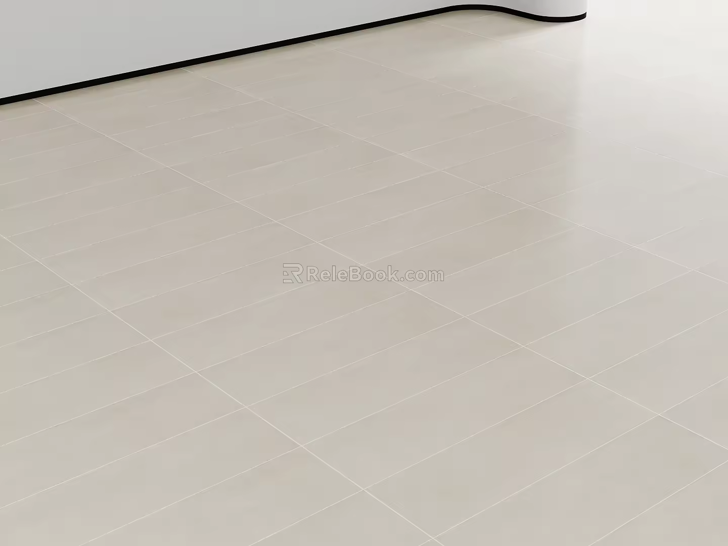 Warm gray tile soft light brick matte tile 3d model