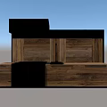 Modern Wooden Kitchen Cabinets With Gray Countertop And Range Hood