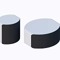 Modern Round Wireless Speakers with Black White Fabric Grille and Sleek Design