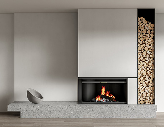 Modern Fireplace 3d model