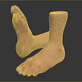 Man With Amputated Ankle Prosthetic Foot And Red Skin Areas On Feet