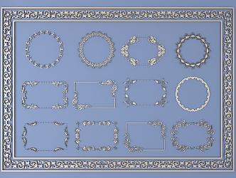 European-style metal carving 3d model