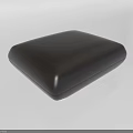 Modern Black Ottoman with Sleek Square Design and Comfortable Surface for Living Room