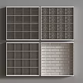 Stylish Partition Designs Featuring Grid Patterns Decorative Motifs And Brick Textures 3d model