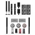 High Quality Headphones And Speakers With Microphones And Audio Components