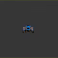 Blue Dump Truck Loaded With Dirt Surrounded By Scattered Soil