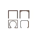 New Chinese Style Pass Door Cover Pass 3d model