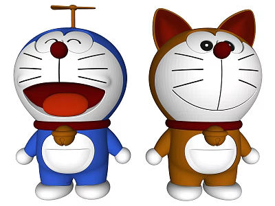 Modern Toy Machine Toy Doll Ornaments Doraemon Tinker Bell 3d model