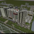 Aerial View Urban Planning With High Rise Buildings Green Areas And Waterfront