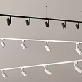 Black And White Track Lights With Spotlights And Downlights For Modern Home Interior Lighting