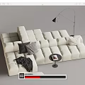 Modern Multiplayer Sofa Module Sofa Back-to-Back Sofa 3d model