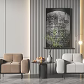 Modern leisure sofa combination single chair side combination 3d model