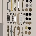 Various Decorative Door Handles And Cabinet Pulls In Brass Gold And White Designs