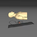 Medical Training Mannequin For First Aid CPR Chest Compression Practice 3d model