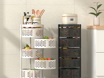 Kitchen Rotating Storage Rack 3d model