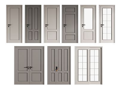 Modern swing door 3d model