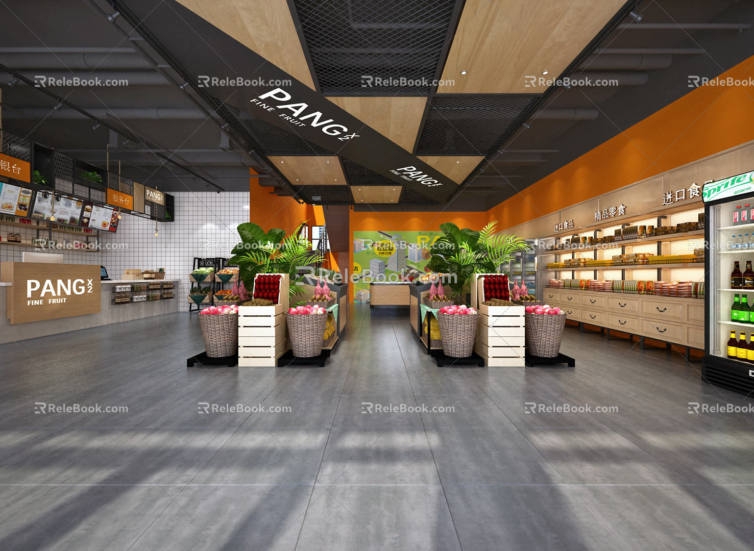 Modern Fruit Shop 3d model