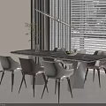 Elegant Modern Marble Dining Table Set With Stylish Upholstered Chairs For Bright Minimalist Dining Space
