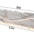 Modern Reception Desk With Marble Texture LED Strip Lighting And 6m Length