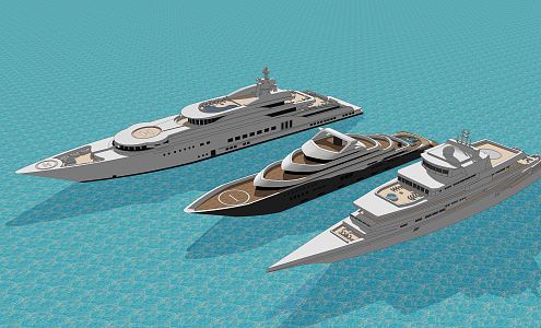 modern ship speedboat 3d model