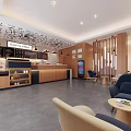 Nordic Hall Hanting Express Hotel Lobby 3d model