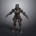 Mech Warrior Mech Soldier Machine Battlearm Mechanical Battlearm Machine Fighter Robot 3d model
