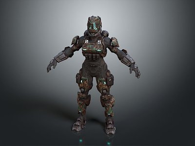 Mech Warrior Mech Soldier Machine Battlearm Mechanical Battlearm Machine Fighter Robot 3d model