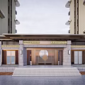 new chinese style gate 3d model