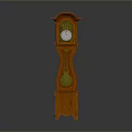 Classic Wooden Grandfather Clock As Home Decor With Elegant Design And Pendulum