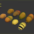 Fresh Yellow Potatoes Displayed As Whole And Sliced On Black Background