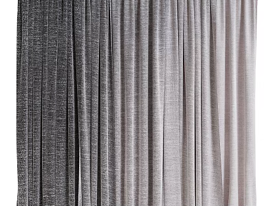 Modern Gradient Color Curtains With Soft Linen Fabric And Elegant Texture 3d model