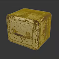 Vintage First Aid Box Design With Rusted White Surface Red Cross Symbol And Metal Handle