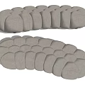 Modern Sofa Stool Cushion Bed End Stool Lazy Sofa 3d model