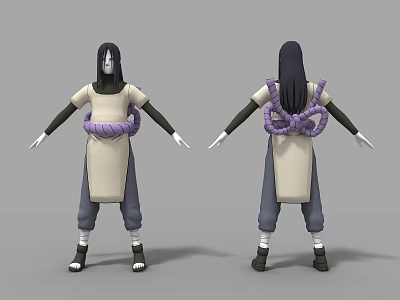 Modern anime character orochimaru 3d model Modern anime character orochimaru 3d model