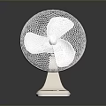 Computer Cooling Fan with White Circular Mesh Design and Stable Desktop Base Structure 3d model