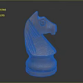 Wooden Chess Knight Piece With Polished Surface And Detailed Carving On Dark Background