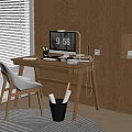 Silent wind desk chair computer 3d model