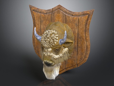 Modern Animal Wall Decorations Cattle Head Hanging Ornaments 3d model