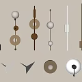 Modern Design Wall Lamps with Spherical Geometric and Linear Shapes in Metallic and Neutral Tones