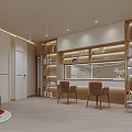Modern Office Lounge Interior With Desk Sofa Armchairs Wall Art And Lighting