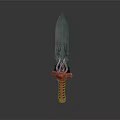 Artistic Decorative Weapon Sword Featuring Engraved Blade And Ornate Hilt Design
