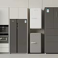 Different Designs Refrigerators and Freezers in Gray White Silver Double Single Door Styles