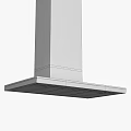 Stainless Steel Modern Range Hood With Sleek Design And Control Panel Lights 3d model