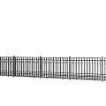Black Metal Fence With Vertical Bars For Garden Security And Privacy