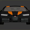 Black Supercar With Yellow Stripes And Sleek Aerodynamic Design 3d model