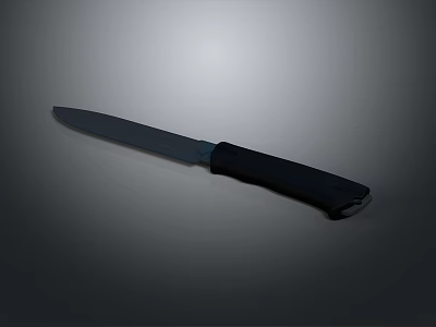 Weapon Knife With Sharp Metal Blade And Sleek Black Handle Modern Design 3d model