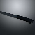 Weapon Knife With Sharp Metal Blade And Sleek Black Handle Modern Design