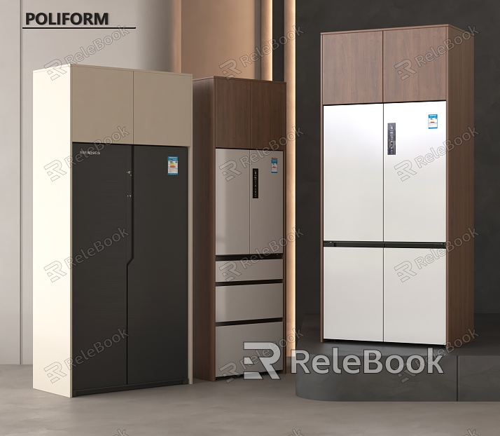 Embedded refrigerator cabinet model