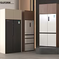 Embedded refrigerator cabinet 3d model